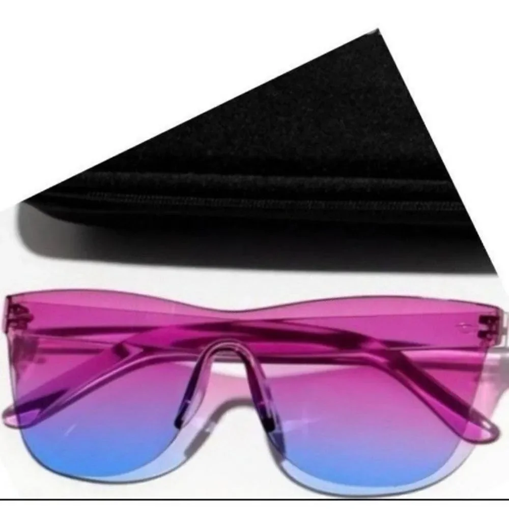 Ladies Retro rimless pink sunglasses